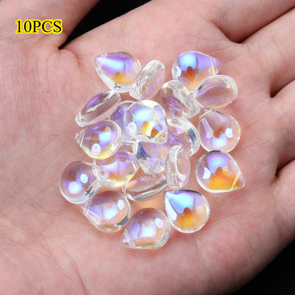 10pcs 6-12mm Translucent Teardrop Glass Beads