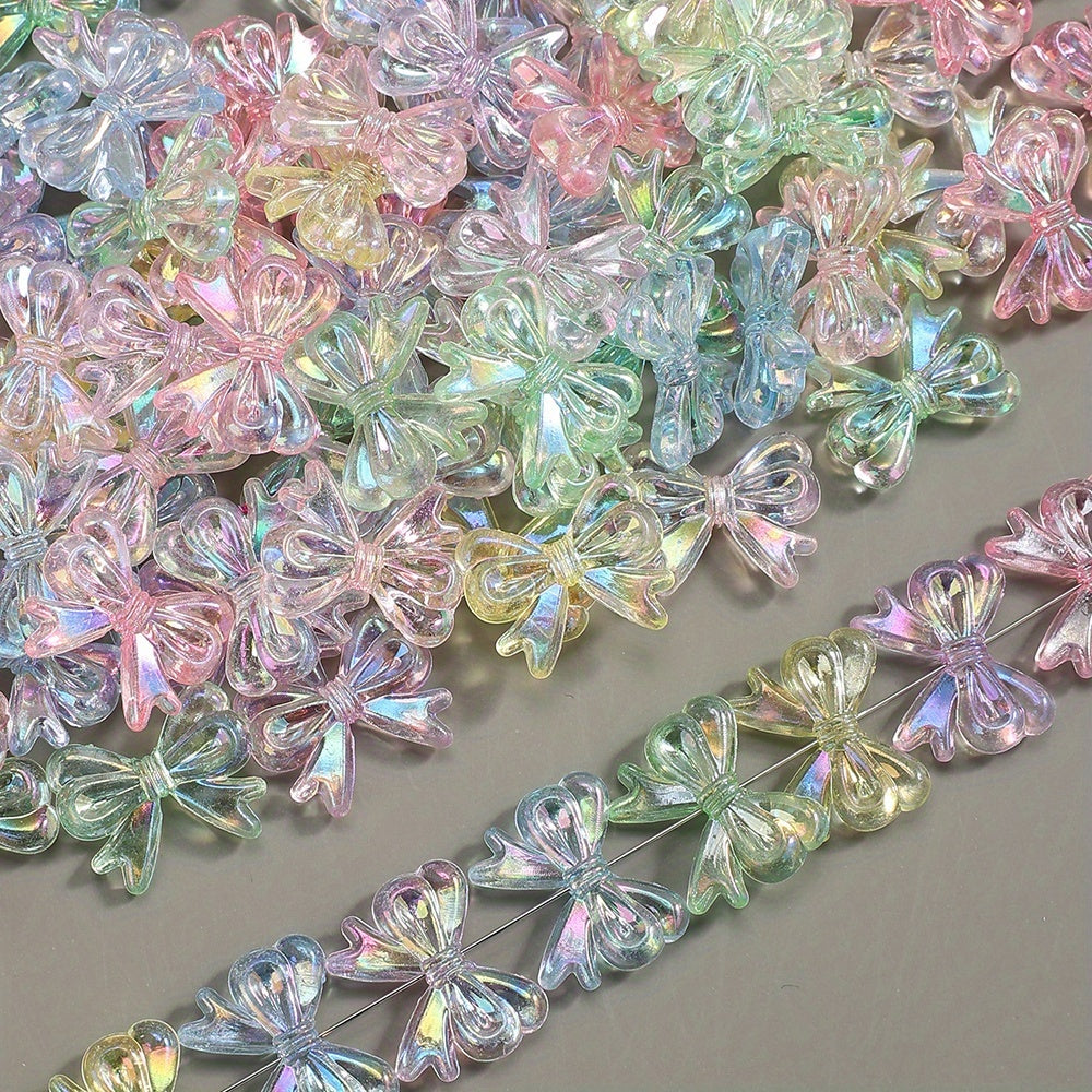 Silvery Core Acrylic Pattern Round Beads