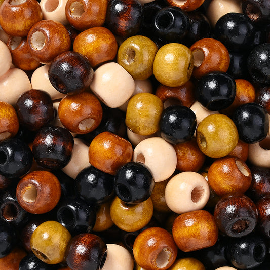 Large Hole Wood Beads