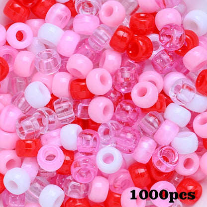 6×9mm Pink Series Acrylic Large Hole Beads