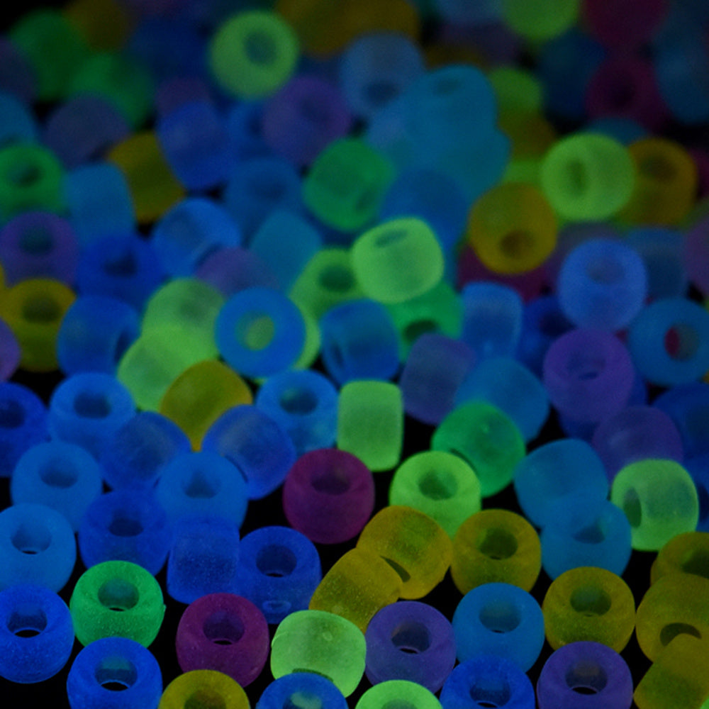 Glow-in-the-Dark Acrylic Barrel Beads
