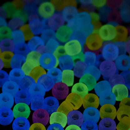 Glow-in-the-Dark Acrylic Barrel Beads