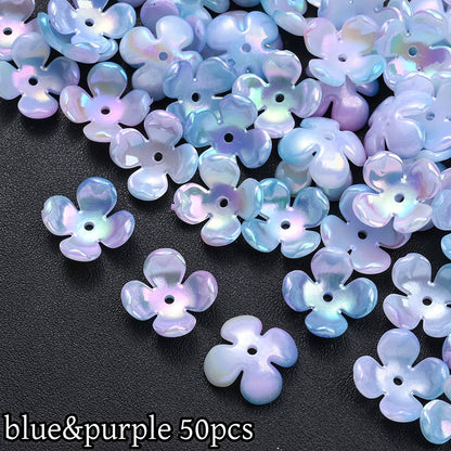 50pcs Four Petal Receptacle Beads