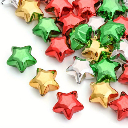 18x19mm Christmas Star Acrylic Beads