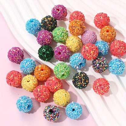 200pcs 15mm Silicone Beads Random Mix Round Spacer Silica Gel Beads For Making Keychain Bracelet Necklace DIY Pen Bag Pendant Jewelry Making Supplies