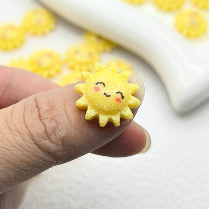 Sunflower Rainbow Resin Flatback Beads