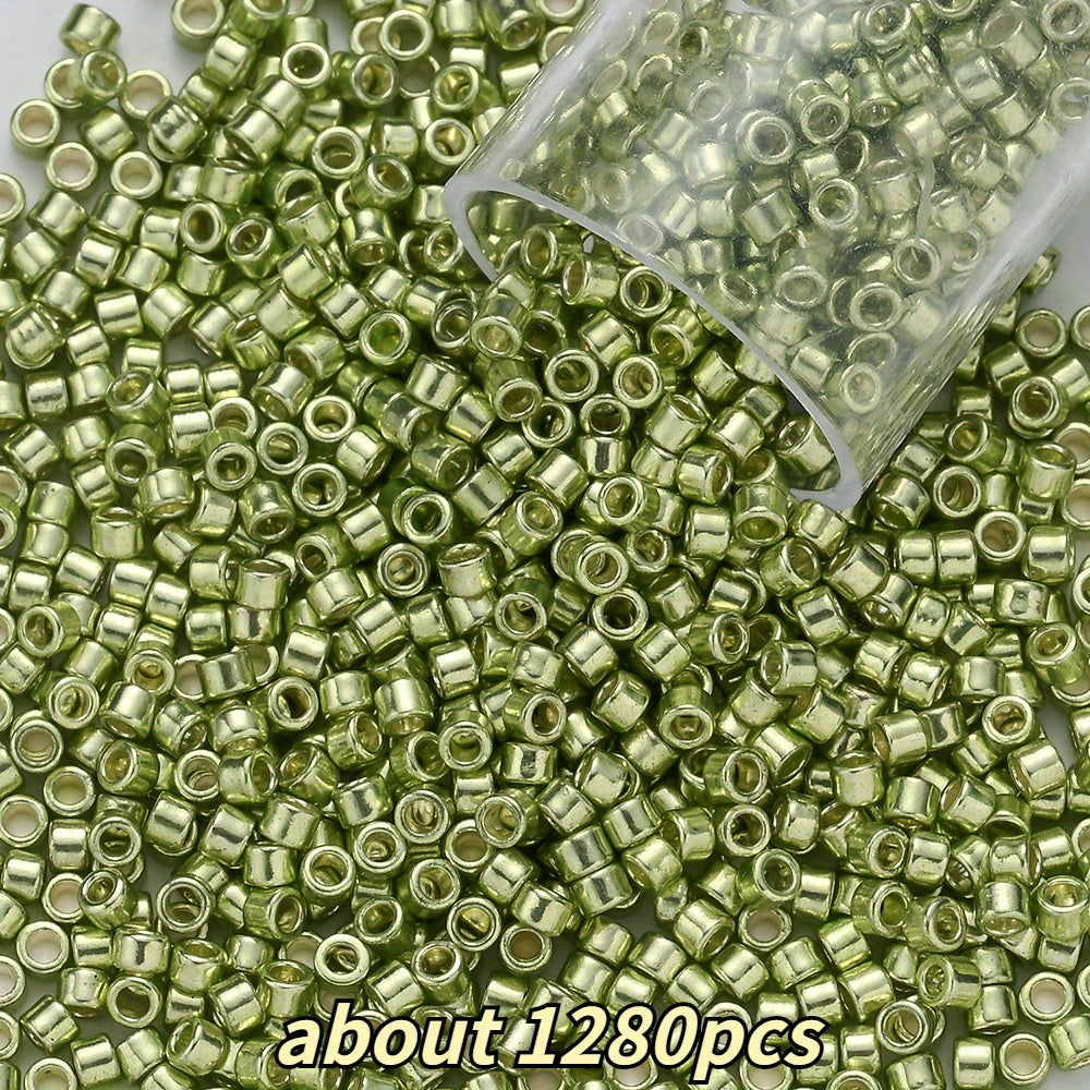 2mm Antique Color Glass Tube Beads