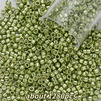 2mm Antique Color Glass Tube Beads