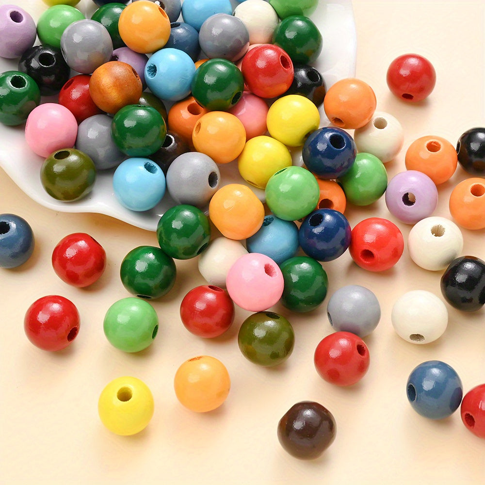 Mix Color Wooden Round Spacer Beads