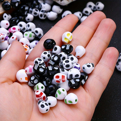 Halloween Acrylic Skull Beads