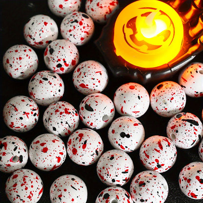 20mm Acrylic Dinosaur Egg Design Beads