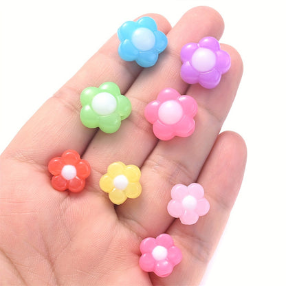 20pcs Flower Shaped Acrylic Spacer Beads