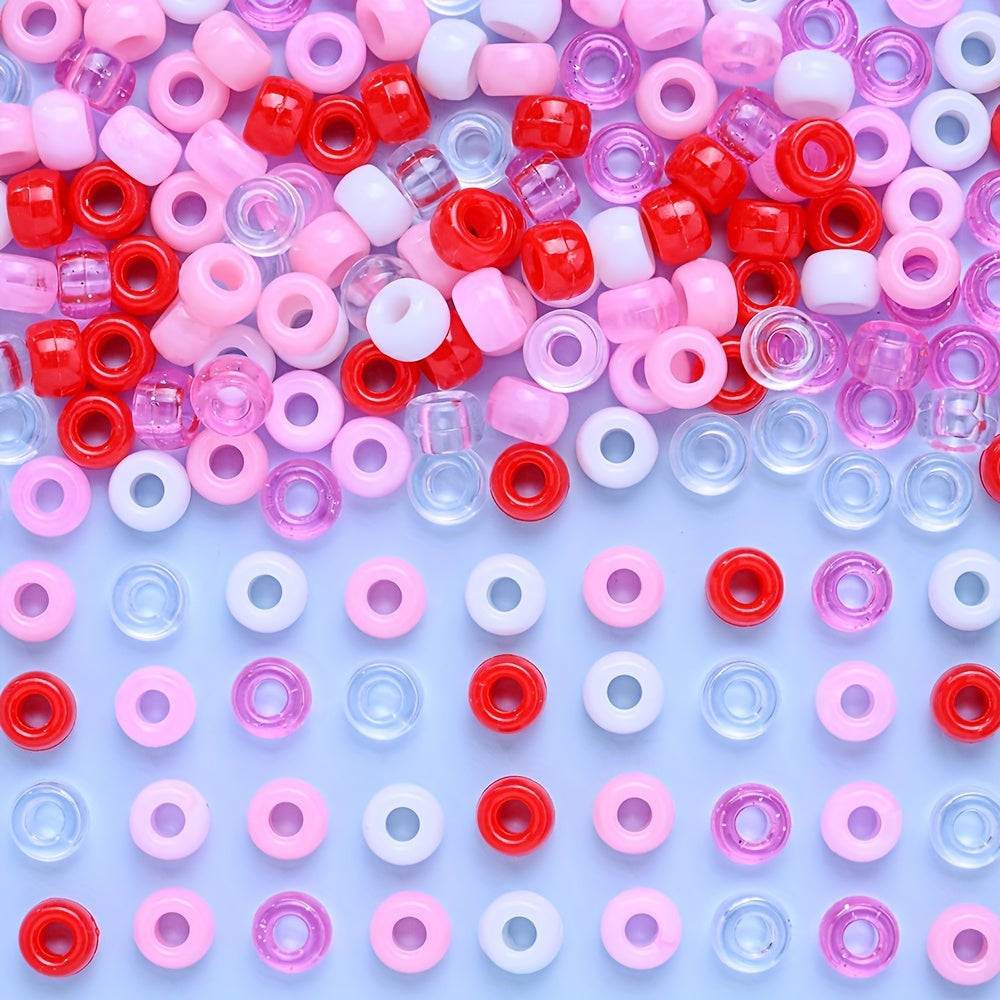 6×9mm Pink Series Acrylic Large Hole Beads