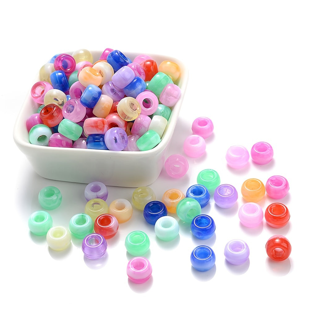 Crack Inside Multicolor Glass Round Beads