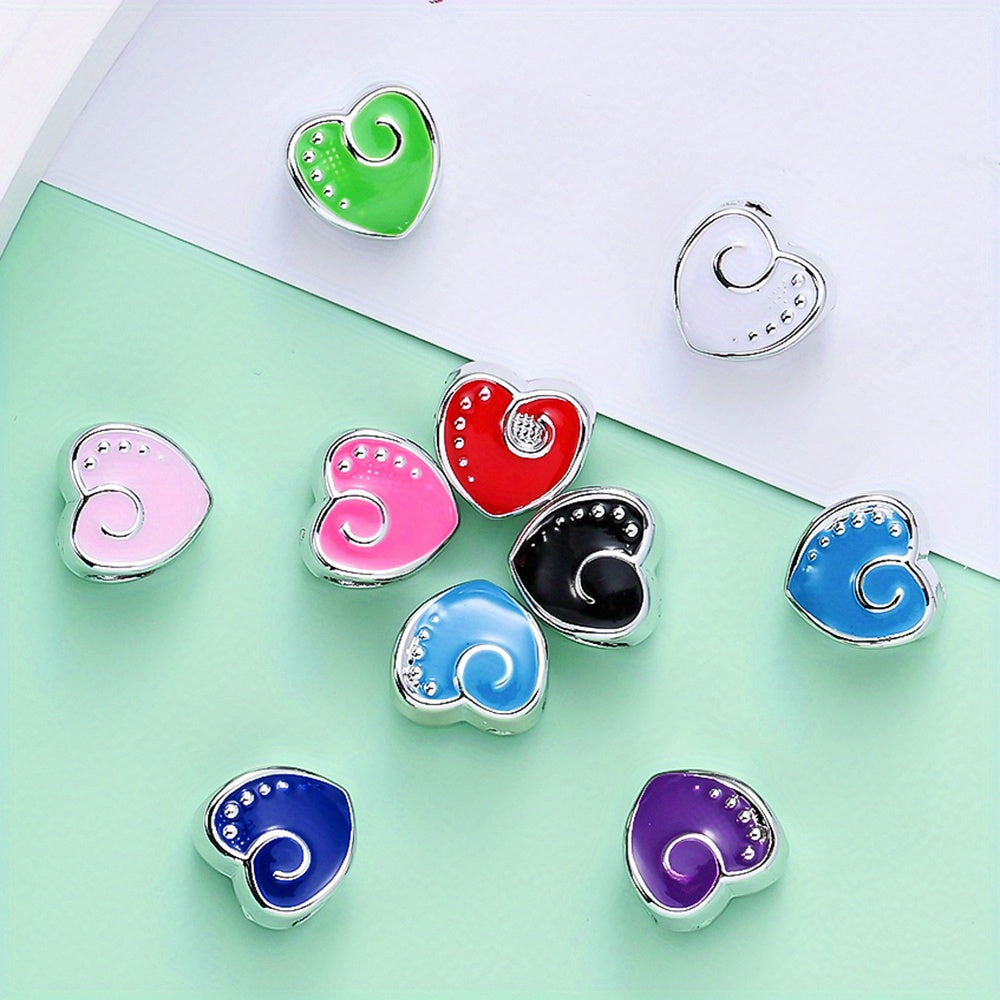 11×11mm Glossy Heart Plastic Beads