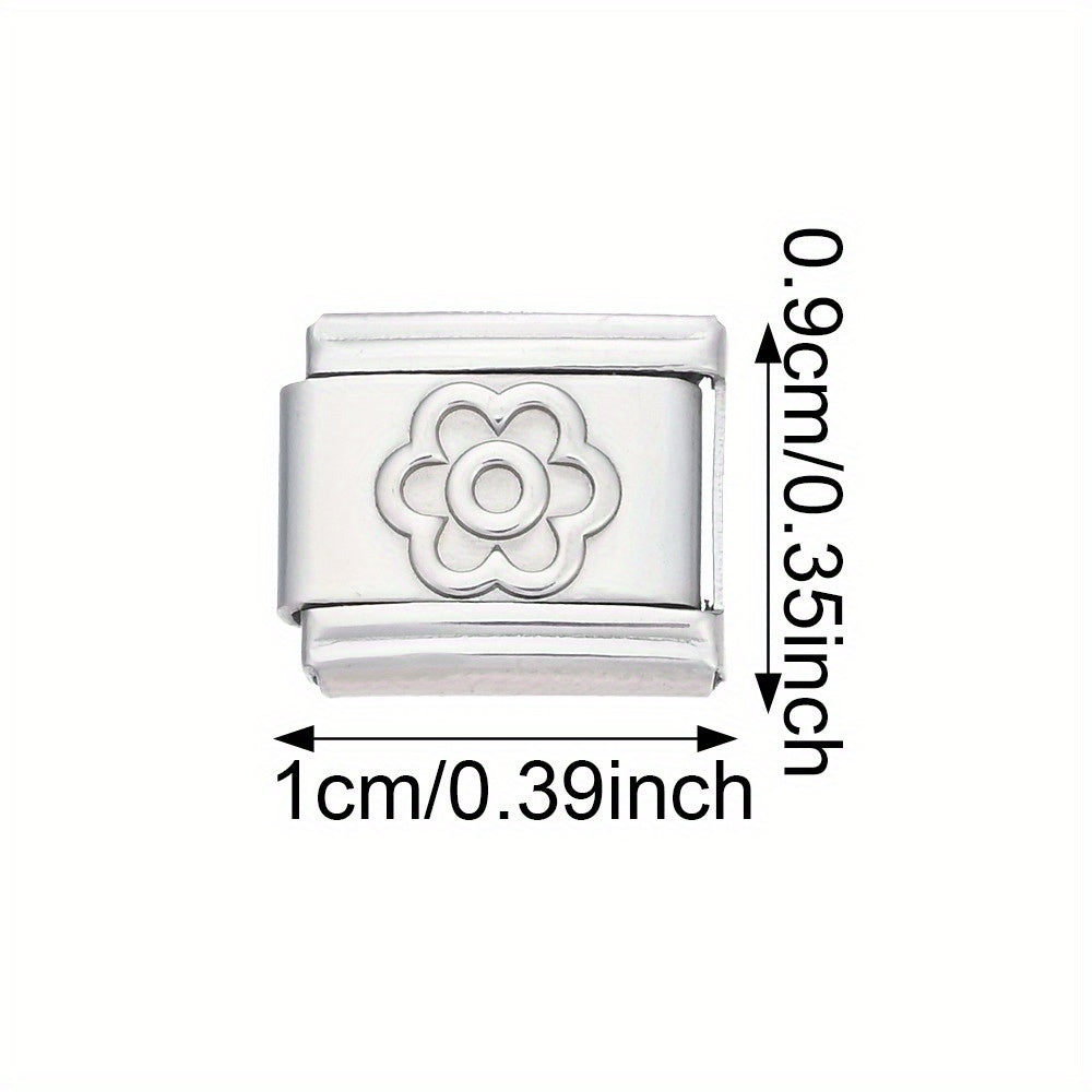 1pc 9x10mm Stainless Steel Petal Module Charm Bead
