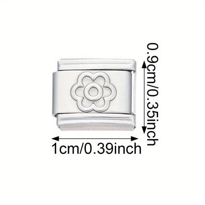 1pc 9x10mm Stainless Steel Petal Module Charm Bead