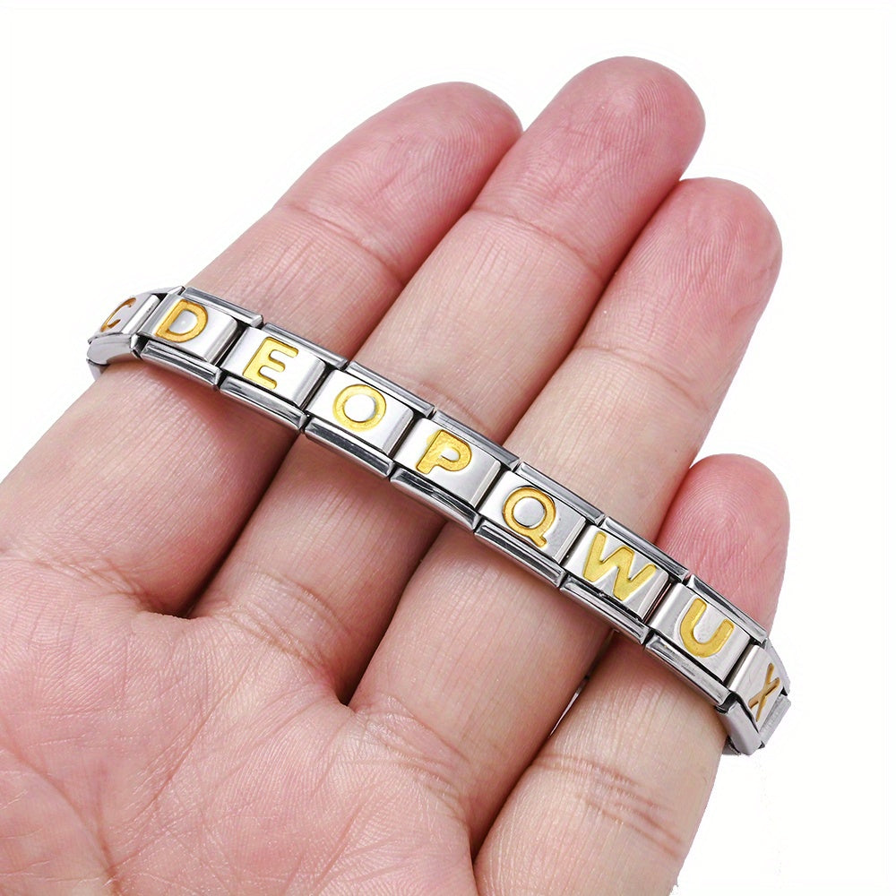 1pc 9x10mm A-Z Letter Link Module Bead