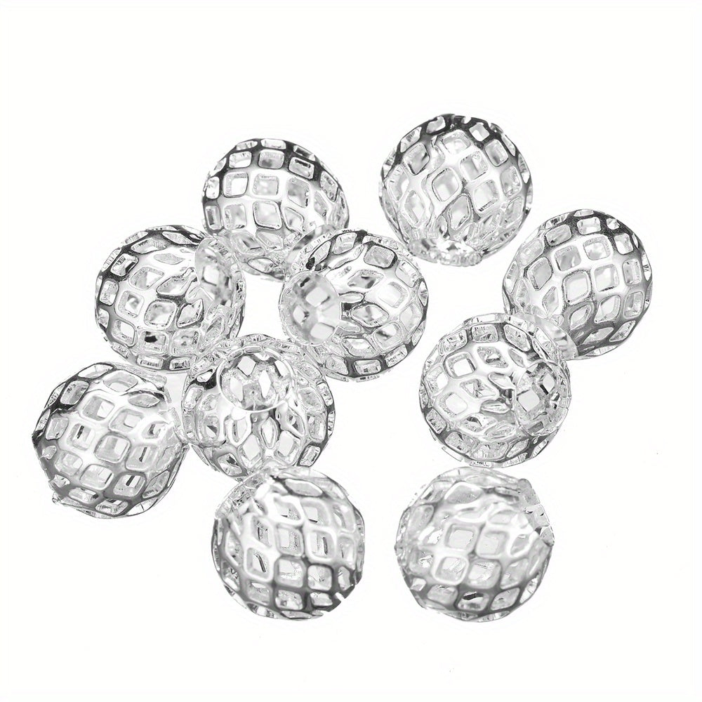 Hollow Round Alloy Spacer Beads