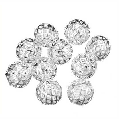 Hollow Round Alloy Spacer Beads
