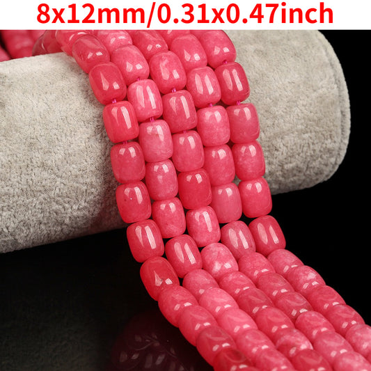 8 × 12mm Rhodonite Natural Stone Spacer Beads