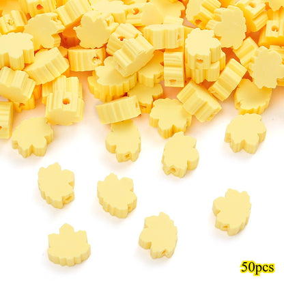 8–10mm Thanksgiving Fall Polymer Clay Spacer Beads, 50pcs