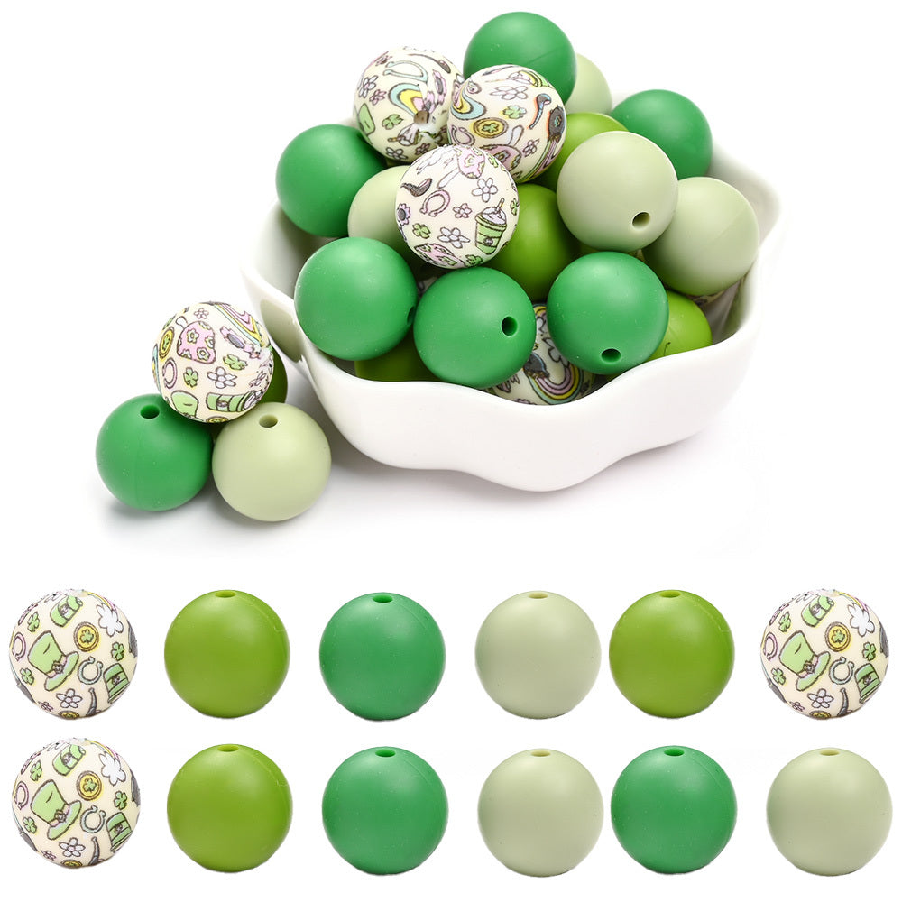 Rainbow Floral Silicone Beads Set