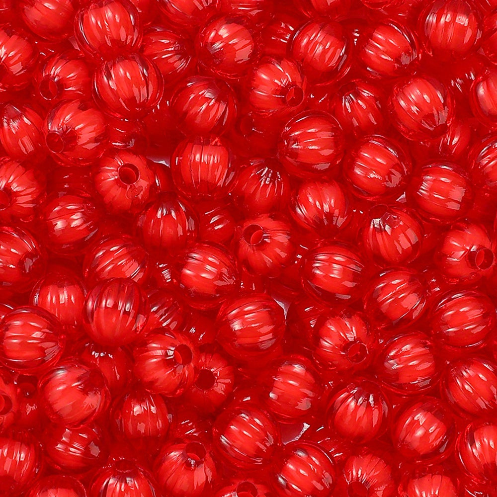 8/10mm Acrylic Pumpkin Beads