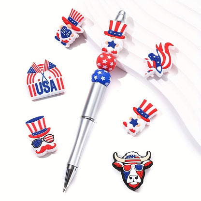 Independence Day Silicone Focal Beads
