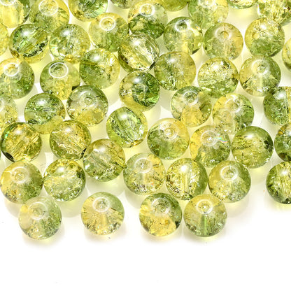 Gradient Crackle Glass Spacer Beads
