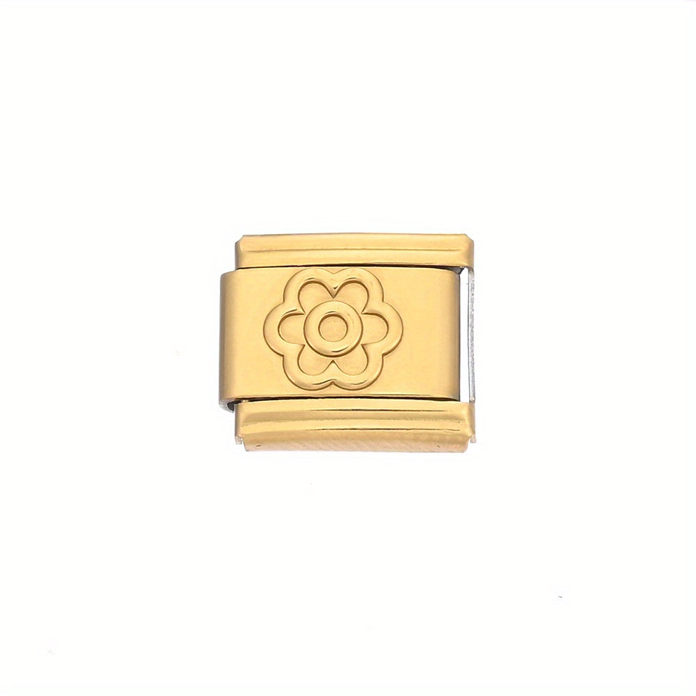 1pc 9x10mm Stainless Steel Petal Module Charm Bead