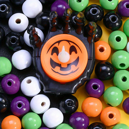 16mm Halloween Wooden Round Spacer Beads