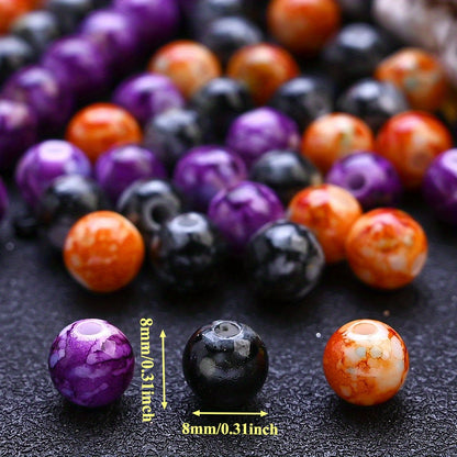 8mm Halloween Acrylic Crackle Beads