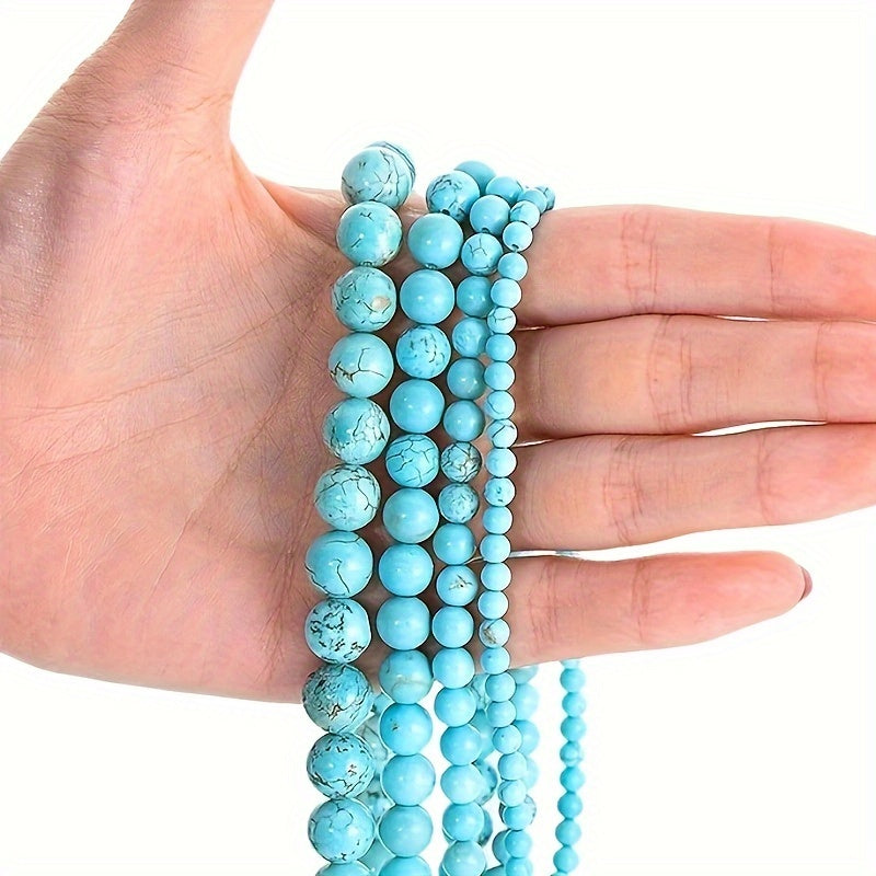 Blue Stone Round Spacer Beads