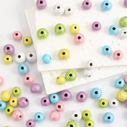 Round Mini Sequin Wooden Beads