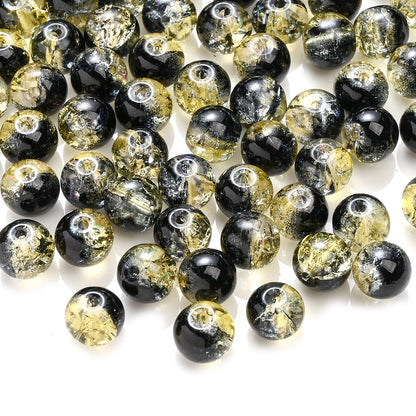 Gradient Crackle Glass Spacer Beads