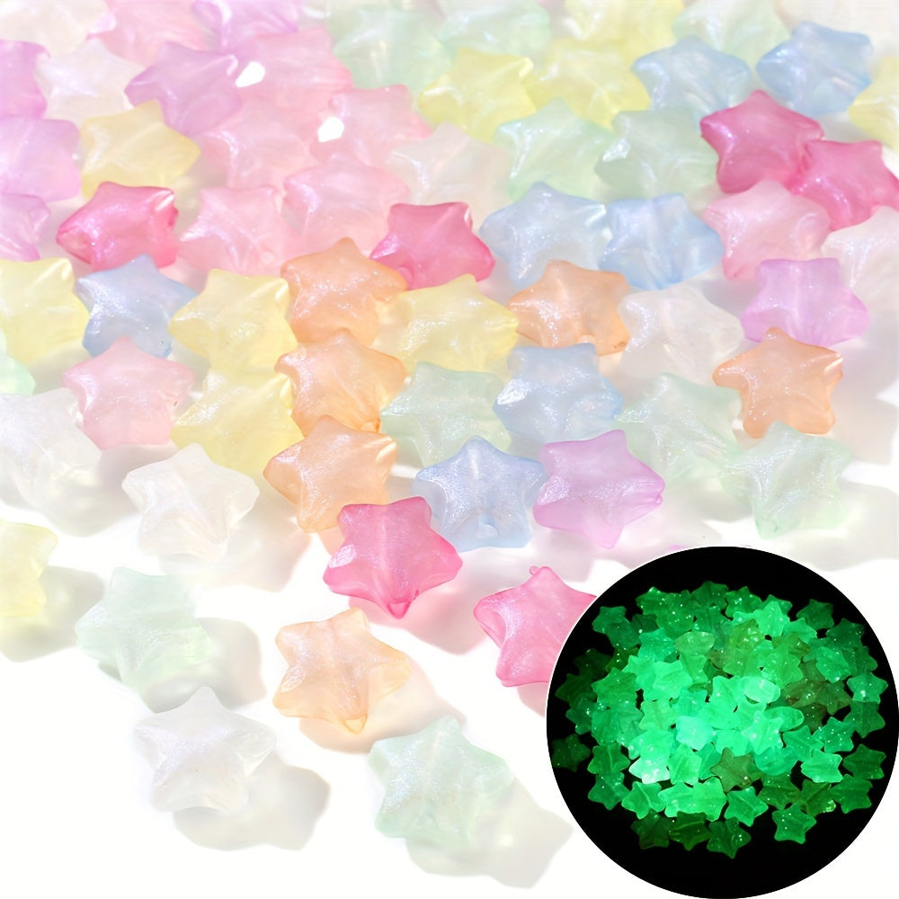Luminous Five Point Star Acrylic Beads