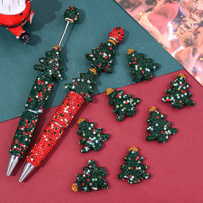 Christmas Tree Acrylic Beads