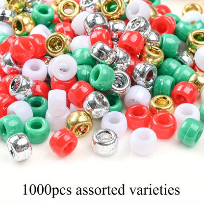 Christmas Color Mini Acrylic Spacer Beads