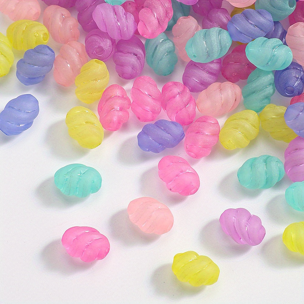 Mixed Color Oval Acrylic Beads