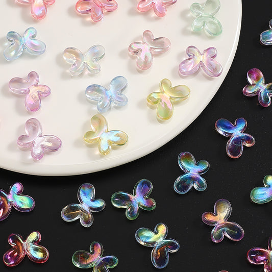 50pcs 13x18mm Shiny Transparent Acrylic Beads