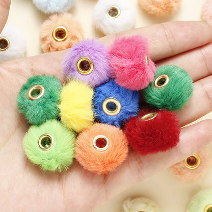 20mm Plush Pompom Focal Beads