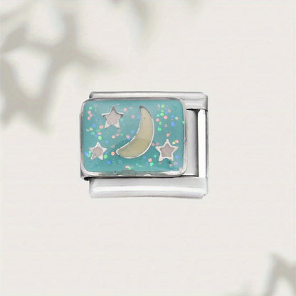 1pc Sun Star Moon Dark Cloud Television Charm Bead