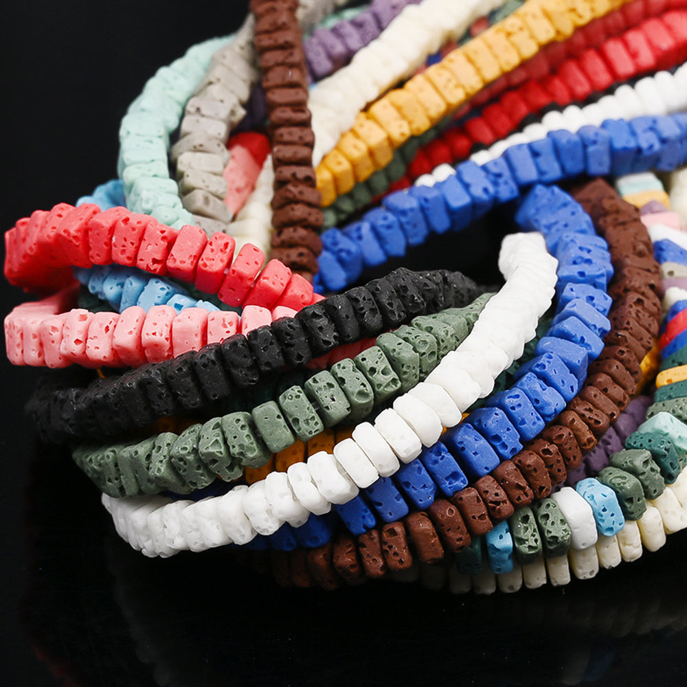 5mm Summer Natural Stone Square & Cubic Spacer Beads