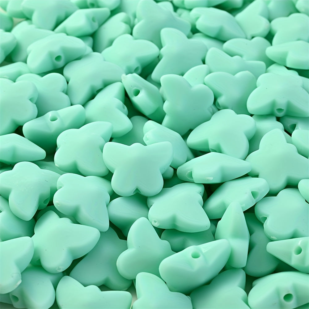 30pcs Colorful Acrylic Butterfly Beads