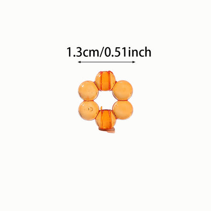 50pcs 17x16mm Transparent Flower Acrylic Beads