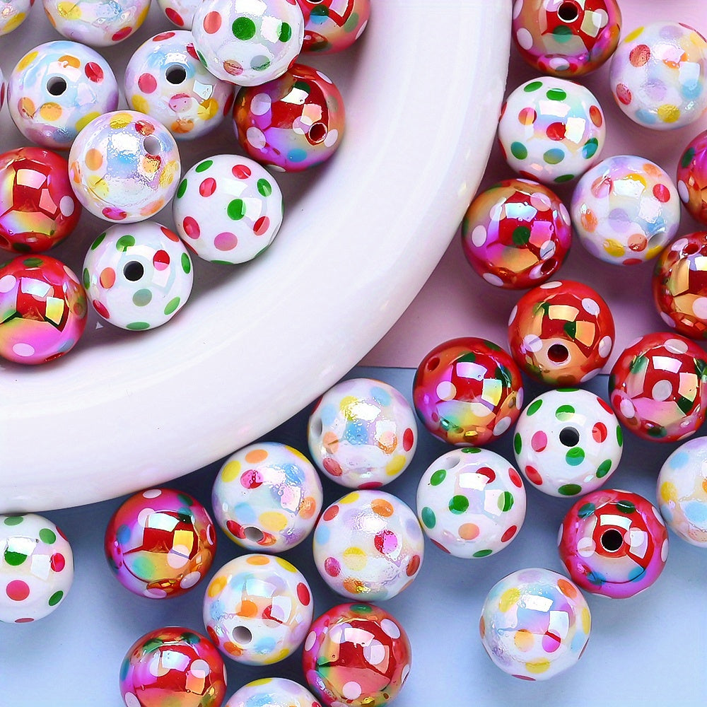 16mm Spotted Print UV Acrylic Beads