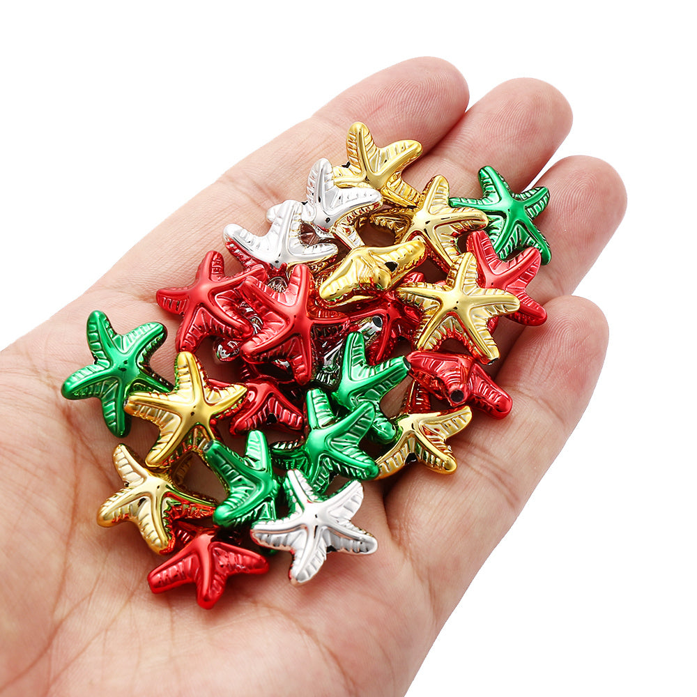 18x19mm Christmas Star Acrylic Beads