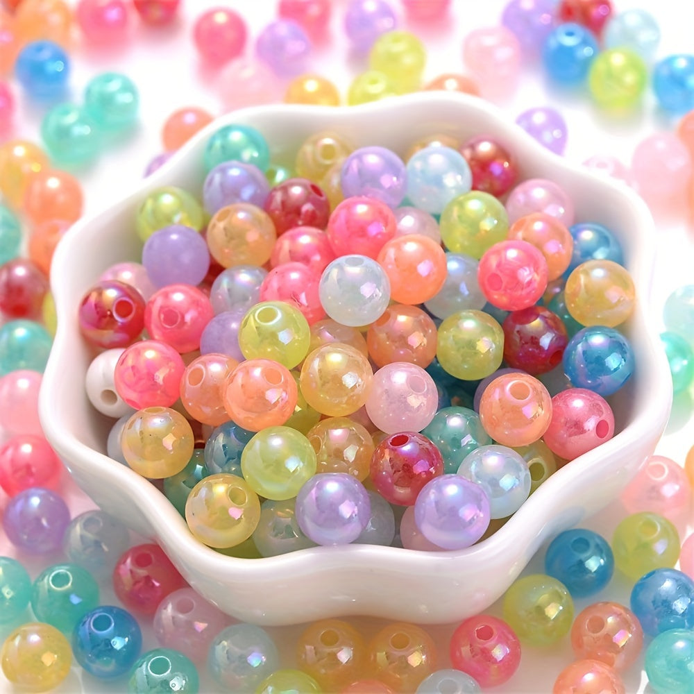 6/8/10/12mm Dreamy Round Acrylic Spacer Beads