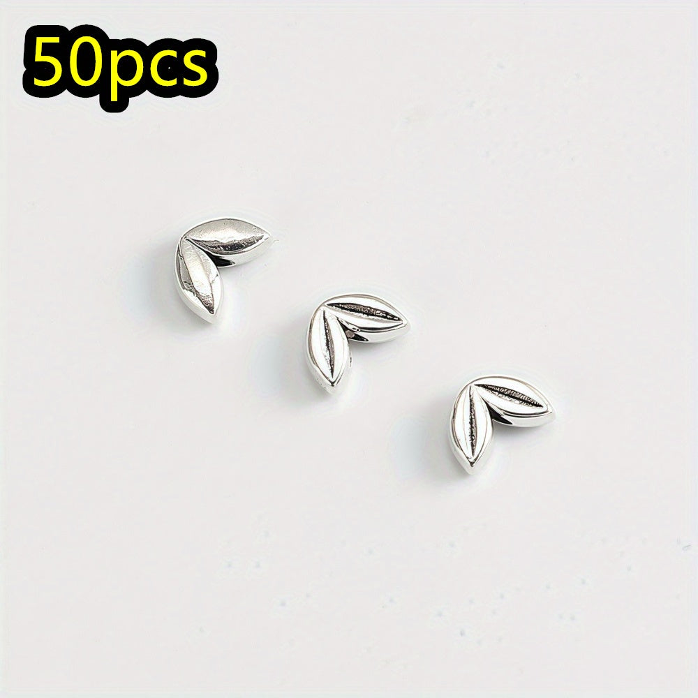 50pcs/set Antique Ear of Wheat Spacer Beads